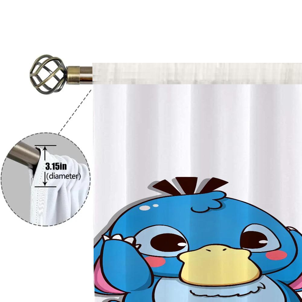 Heiminterieur Küchenvorhänge für Wohnzimmer 2 Stück Verdunklungsvorhänge Türvorhang P-psyduck Raumteiler Schlafzimmerdekoration