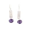 Iolite Gemstone 925 Sterling Silver Jewelry Handmade Earrings 1.9" Gift For Wife EE-168-14