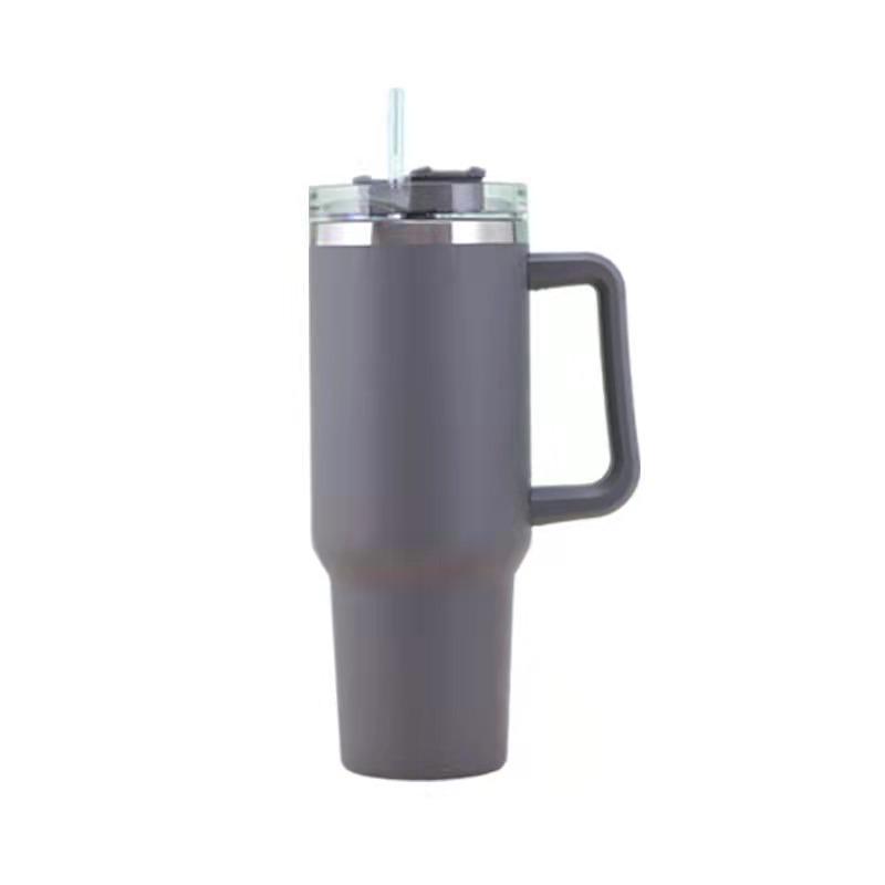 40oz Second Gen Insulated Stainless Steel Car Cup with Straw - Large Capacity Cold Preservation