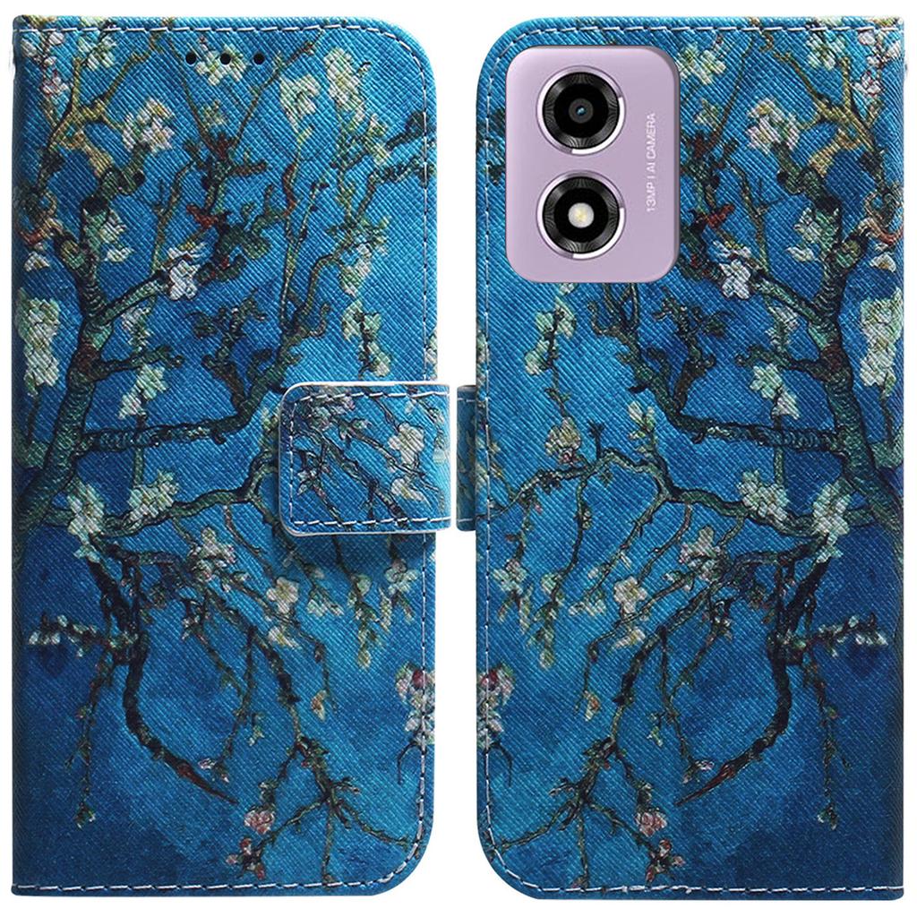 For Motorola Moto G04s 4G/E14 4G Wallet Phone Case Pattern Print Leather Flip Cover