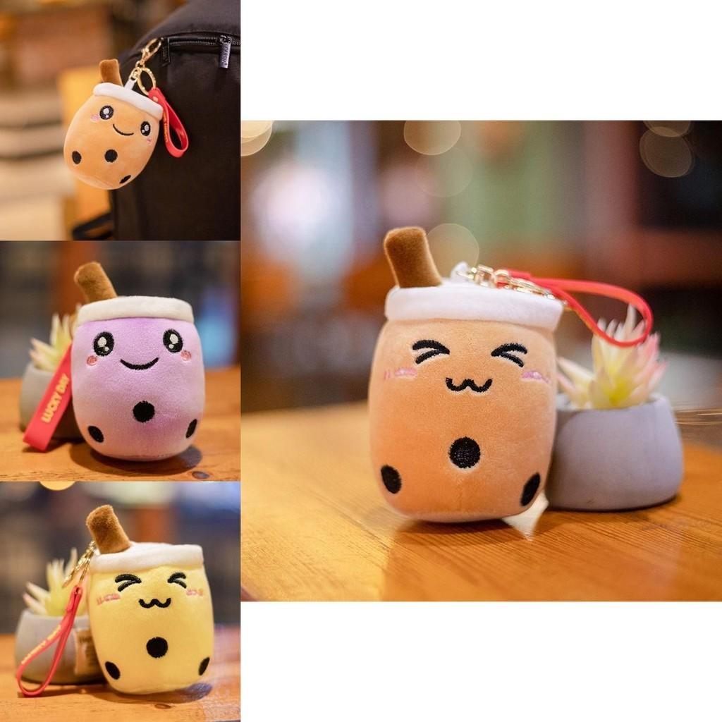 High Quality Bubble Tea Boba Cups Plush Key Chain Plush Toy For Birthdays