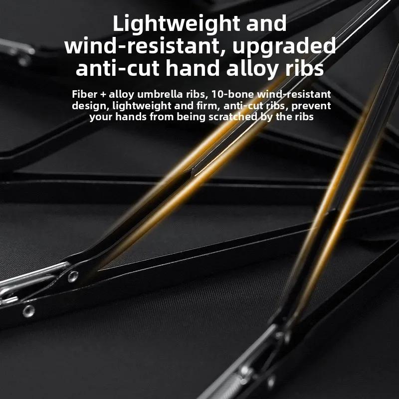 Umbrella Automatic Umbrella Rainproof and Sunscreen 10 - Rib Folding Umbrella Sunshade Umbrella UV Protection