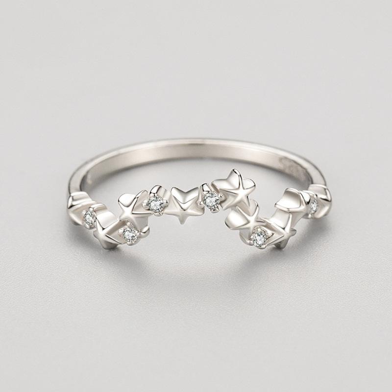 Tancise Classic 925 Sterling Silver  Zircon Ring Ladies Jewelry Wedding Promise Party Gift