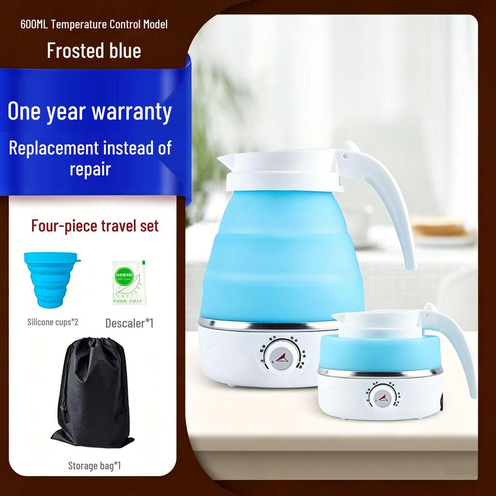 Compact Foldable Electric Kettle: Portable Mini Silicone Travel Kettle for Fast Outdoor Water Boiling