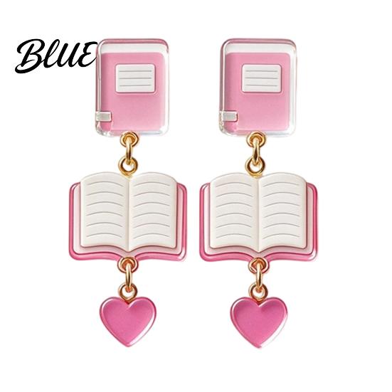 Graduation Season Gift Accessories 1 Pair Teacher Earrings for Women Cute 2D Acrylic Crayon Pencil Backpack Stationery Themed Jewelry Teachers Number