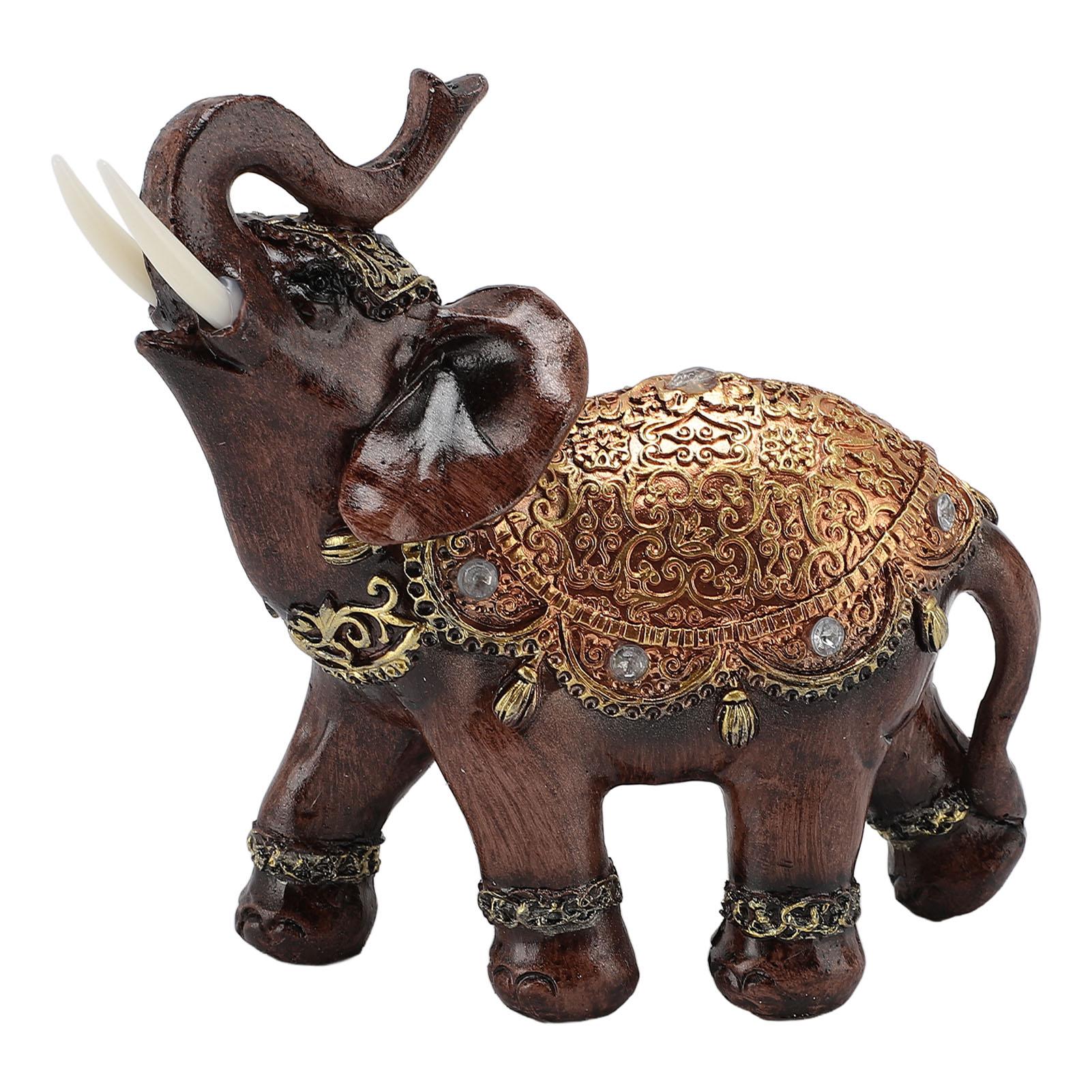 Статуя Слона Богатства и Удачи, Смола Фэн-шуй Фигурка Слона, Украшение Дома Для Гостиной Дома L