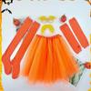 Cosplay Halloween Costume Yellow Mustache and Eyebrows Fake Beard with Glasses,Tangerine Tutu Tangerine Costume Accessories
