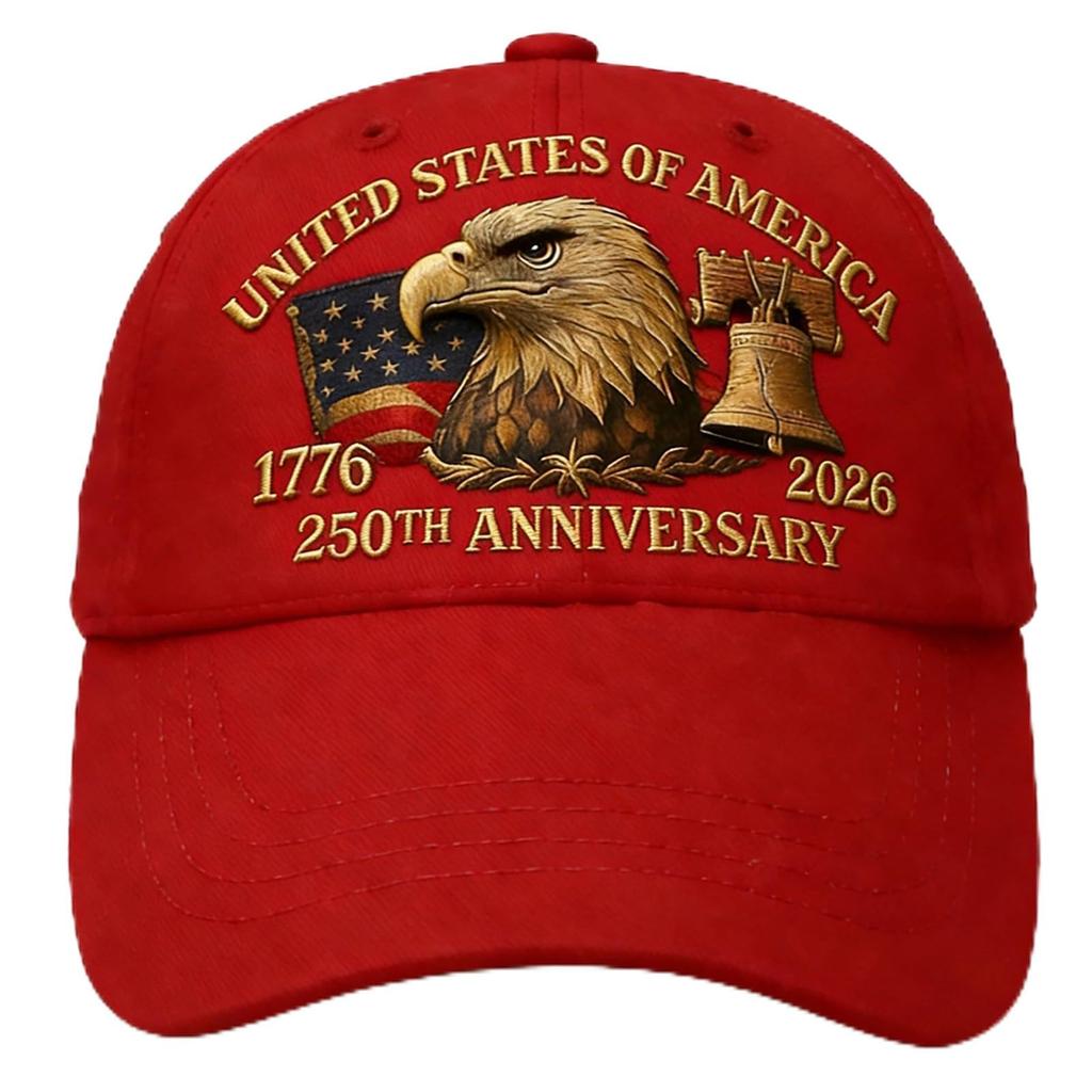 th Anniversary USA Hat Adjustable Embroidered th Anniversary Patriotic Retro Washed Hat Baseball Caps
