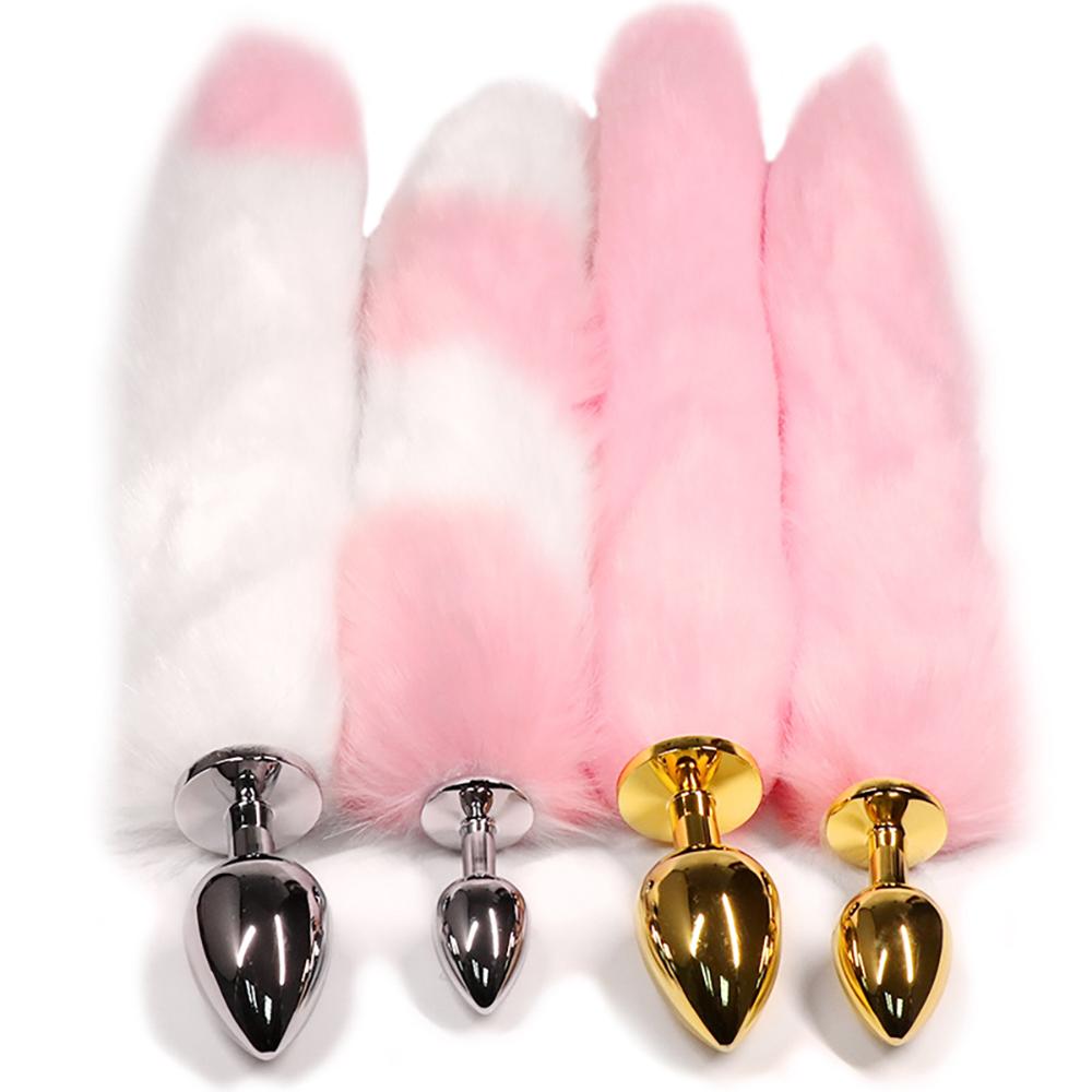 Fox Tail Butt Plug SM Bondage Toy, Anal Plug With Furry Tail, Couple Role Play Training Intimate Toy, Adult Erotic Sex Product