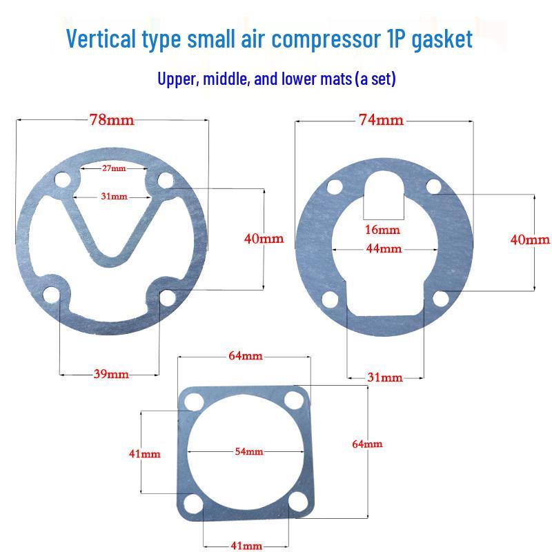 Ribao Air Compressor Piston Accessories: Paper Gasket, Cylinder Head, Liner, Asbestos Sealing Gasket