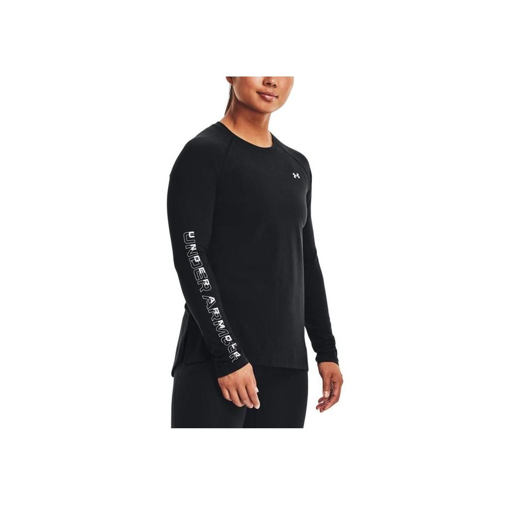Under Armour Training Graphic Crew Neck Printed Logo Long Sleeve T-Shirt Women tops Night-Purple 1370761-590