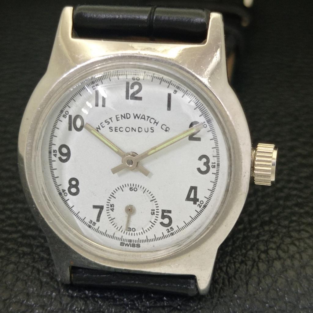 HAND-WINDING VINTAGE WEST END WATCH CO SWISS BOY WHITE DIAL WATCH A701971-1