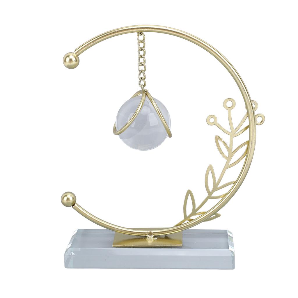 Metallblatt Kristallkugel Dekoration Kreative Handgelötete Eisenkunst Kristallkugel Ornament für Büro