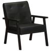 Armchair - Maison Exclusive - Black - Goat Leather - Solid Acacia Frame