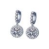 Bright 3 Carat Round Cut Luxury Dangle Earrings - Elegant High-End Jewelry Accessories