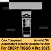 Car Center Console Navigation Screen Film Replacement TPU Protector Protect sticker For Chery TIGGO 4 PRO 2025