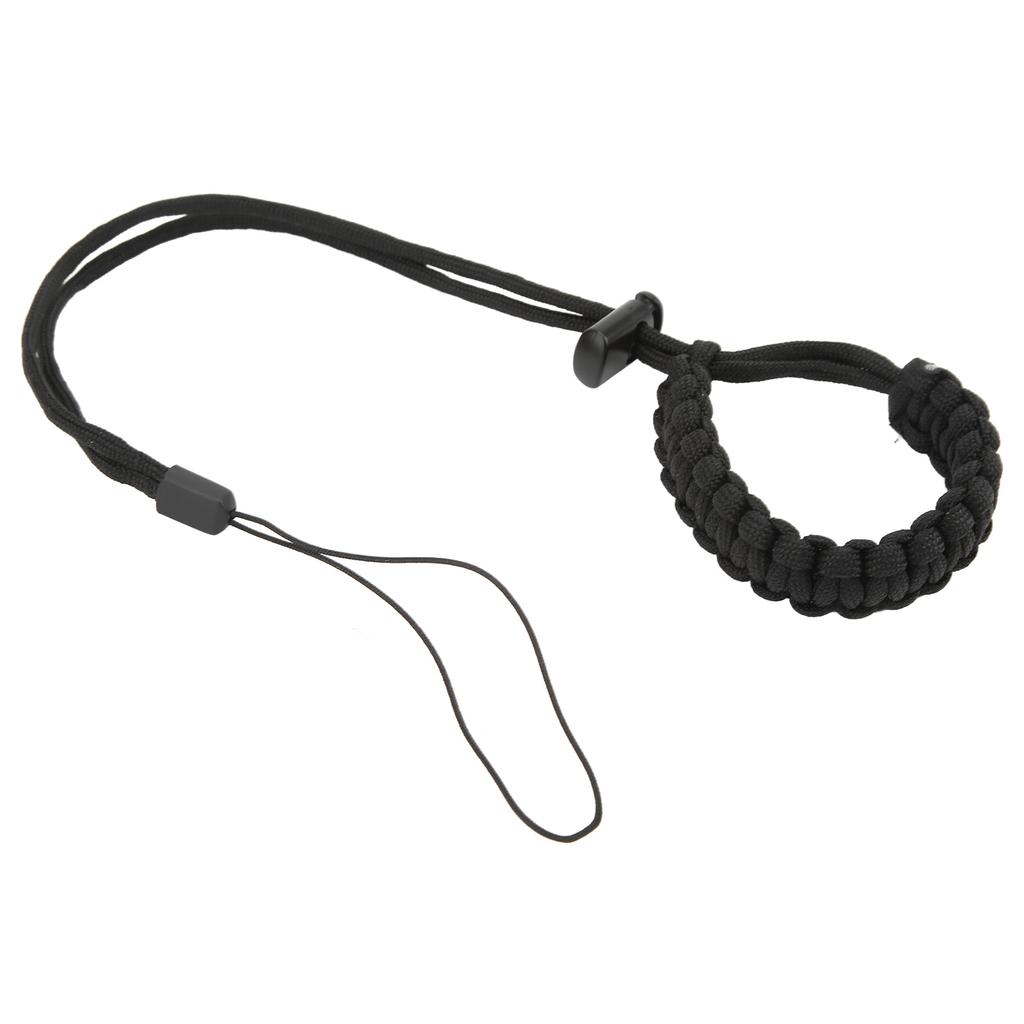 Hand Woven Diving Wrist Strap Dive Wrist Lanyard for Mobile Phone Action Camera Series Black