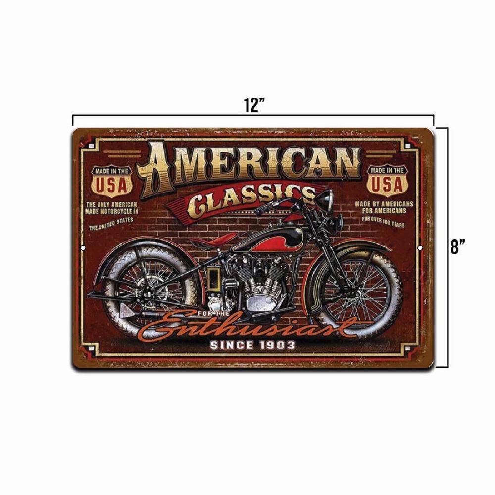 

Sign Garage Motorcycle Metal Tin Man Cave Vintage SIGN Wall Shop garage Decor