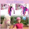 Realistic Movable Horse Saddle Model Set With Detachable Farm Stable Toys For Kids