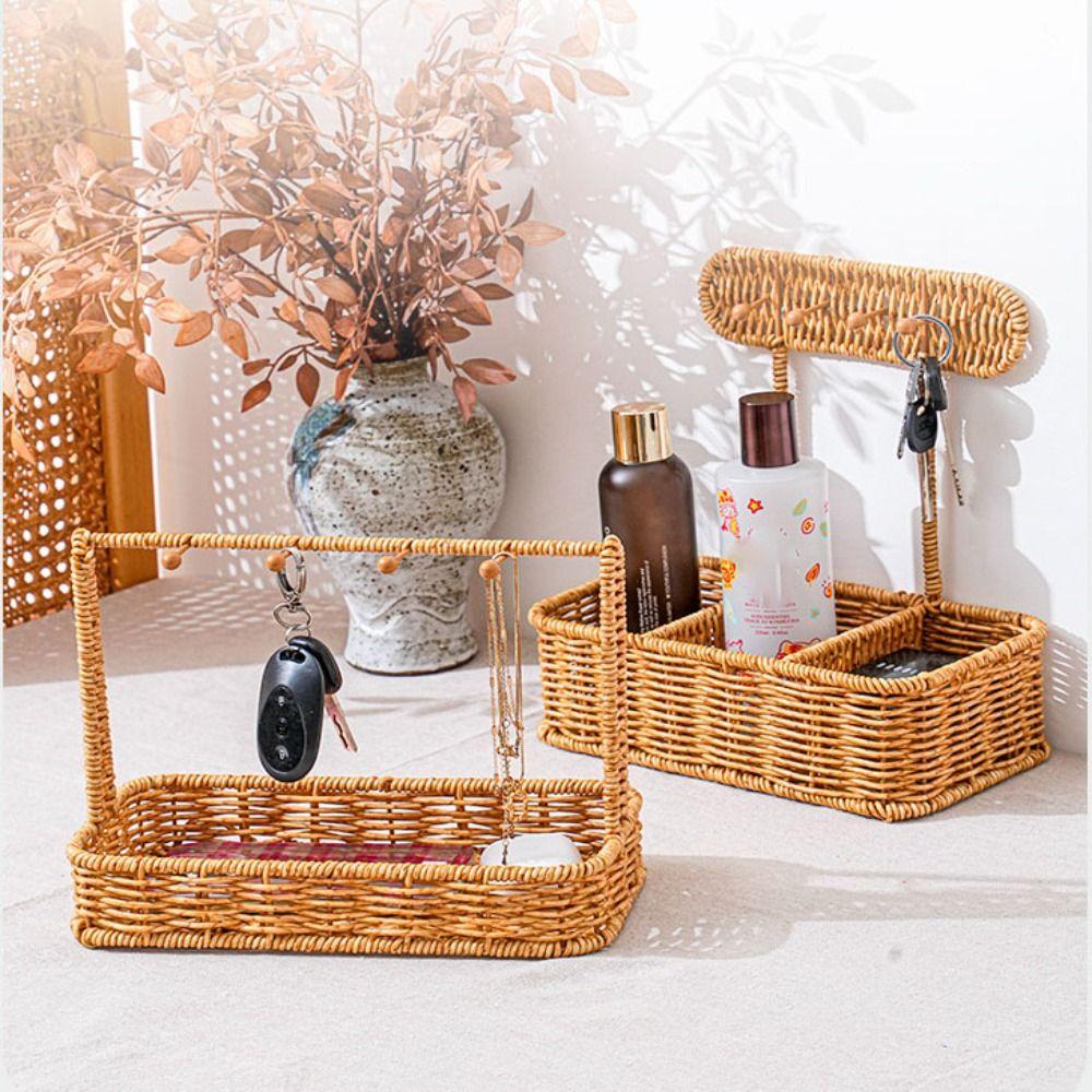Khaki Key Necklace Jewelry Basket Wall Hanging Basket  Dormitory Balcony Decorative