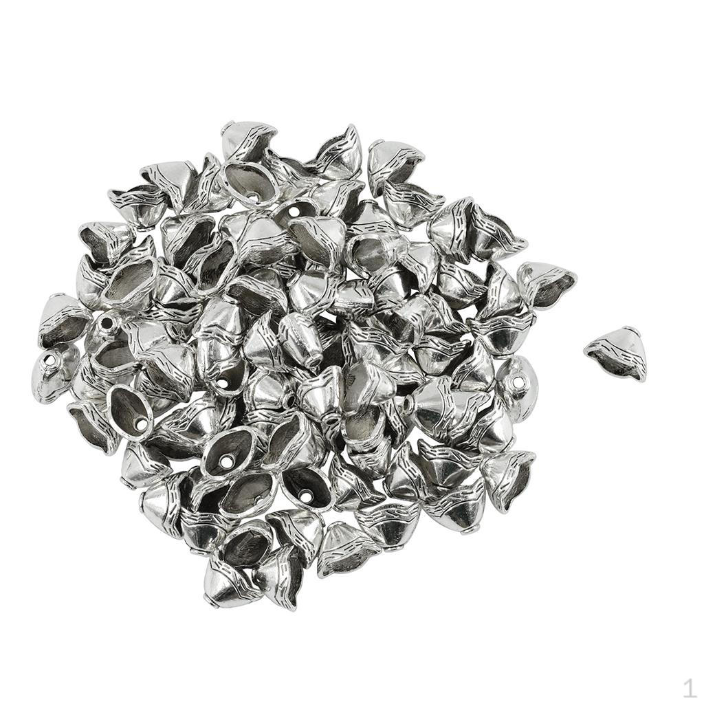 

100 шт. серебряная кисточка, наконечник шнура, бусины, подвески для изготовления ювелирных изделий, аксессуары