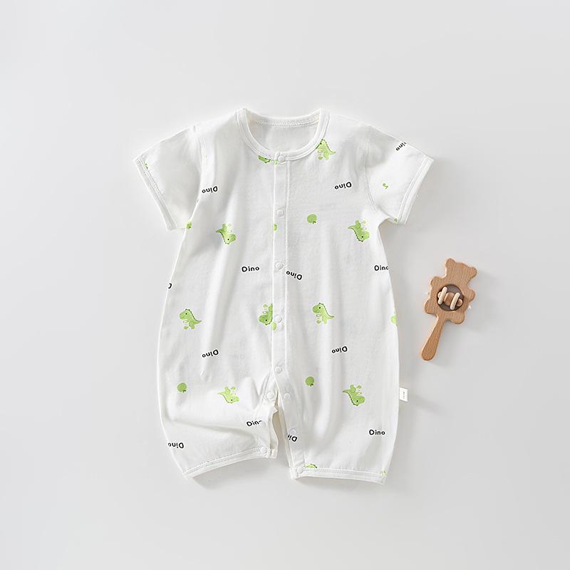 Newborn Baby Short-Sleeve Romper - Light Summer Jumpsuit for Boys