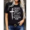 Ich bin nicht perfekt, aber Jesus hält mich für sterbenswert Damen-T-Shirt Christlicher Glaube Grafik Lässiges Schwarzes Oberteil