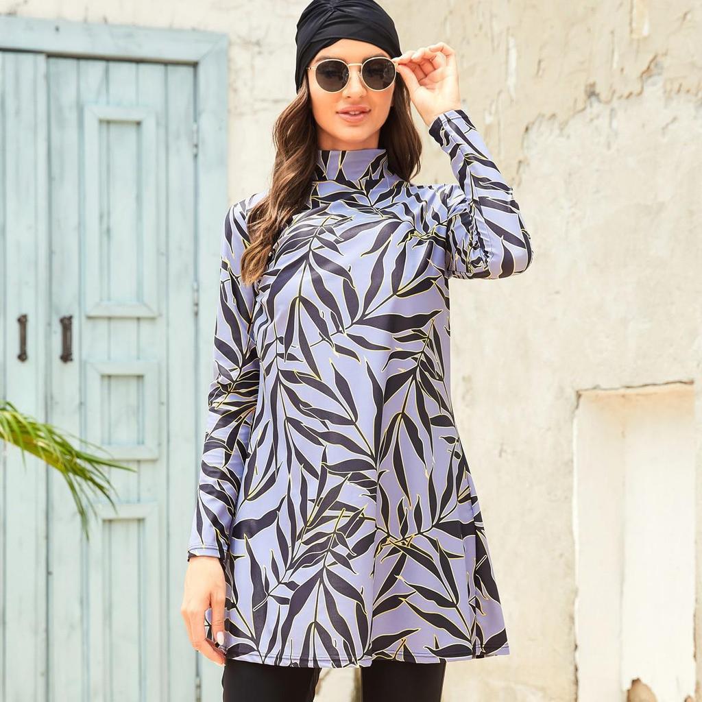 2023 Women's Printed Modest Swimsuit Burkini