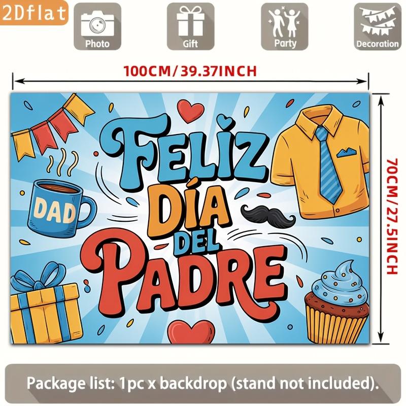 Two-dimensional plane, two-dimensional banner 1 piece, party banner, Happy Father's Day, color layout