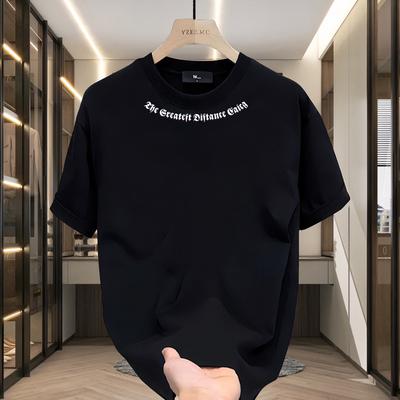 Men'S Short Sleeve T-Shirt Men'S Trend Casual Korean Version Cotton Crew Neck Printed Short Sleeve T-Shirt