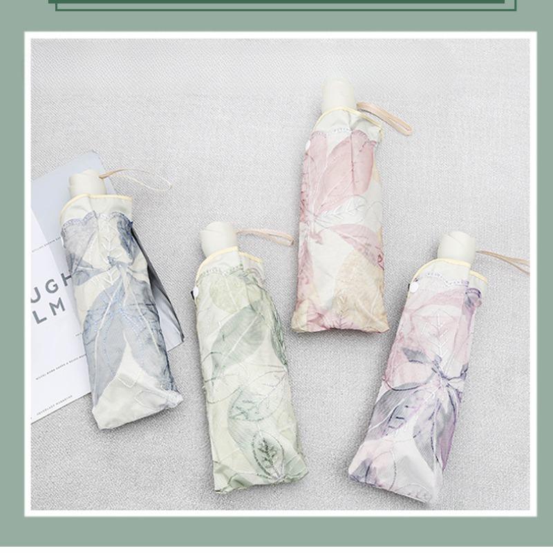 Fashion Double-layer Lace Floral Embroidery Folding Umbrella Summer Outdoor Mini Sunscreen UV Protection Foldable Sunny Umbrella