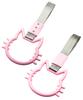 HTharros Car Hanging Leather Cat Shaped Interior Accessories Cat Pink