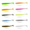 River Stream Two-Tone T-tail Soft Lure with Jig Head Hook for Mandarin Fish, Perch, Pike, Texas Rig