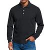 Men's Casual Style Solid Color Loose  Shirt Long-sleeved Top