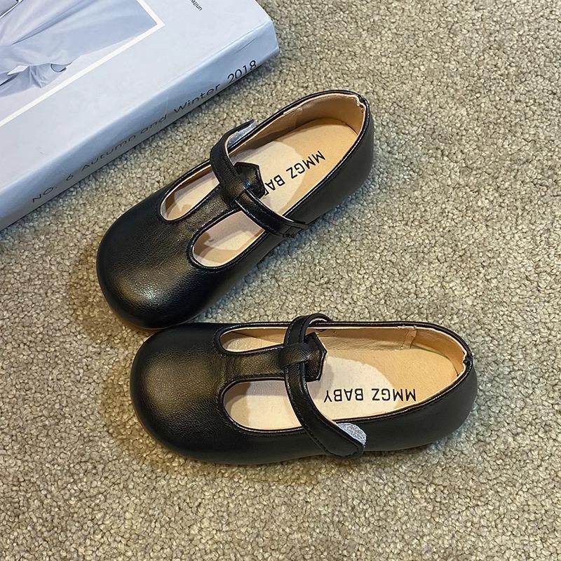 

Шкіряне взуття для дівчаток Весняні новинки Дитяче взуття Т-подібні туфлі принцеси Легкі та дихаючі дитячі туфлі для дівчаток Туфлі з м’якою підошвою 30 чорний