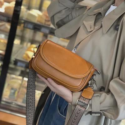 Spring/Summer Women's Genuine Leather Messenger Bags – Retro Fashion Cowhide Shoulder Small Square Bag