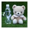 Take-off Baby Bear Drop Retro Pastel Bear with Cute Flower Embroidery on Collar, S Size, Beige, with Music Box