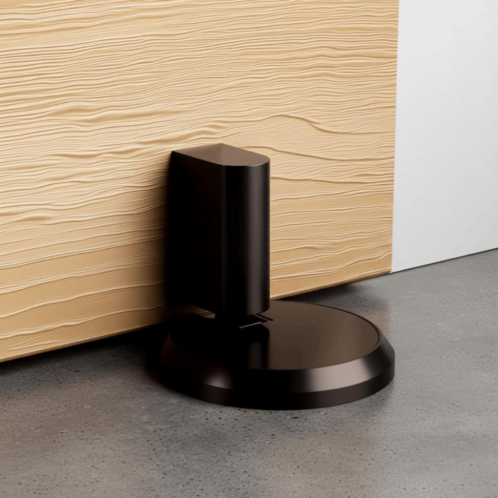 No Drill Design Mechanical Locking Door Stopper Magnetic-Free Design Invisible Installation Magnetic-Free Door Stopper