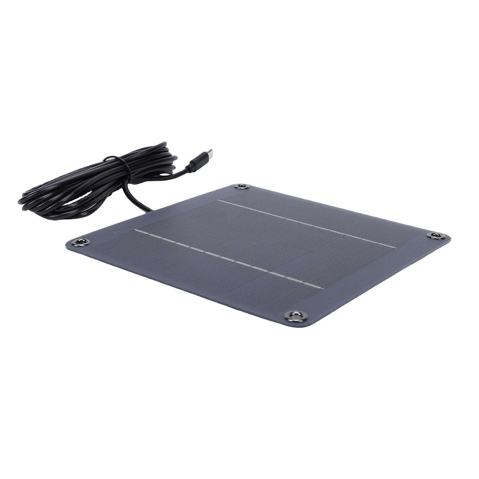 

4W 12V Solar Panel Waterproofing Efficient Monocrystalline Type C Solar Panel for Garden Lamps Security Cameras