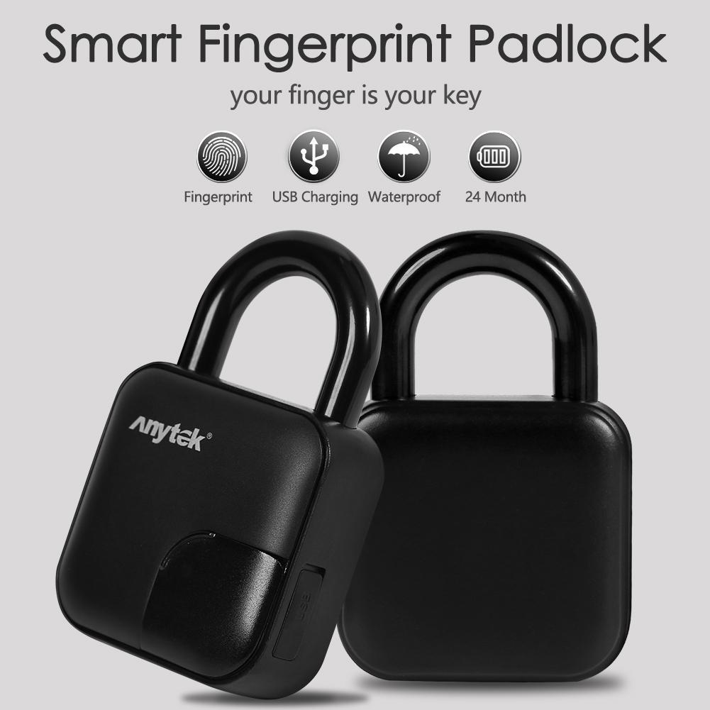 Anytek L3 Smart Keyless Fingerprint Padlock Door Luggage Case Security