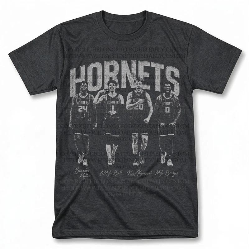 

Charlotte Hornets LeMelo Ball Kon K Graphic T shirt Vantage Basketball Fan Tee XL