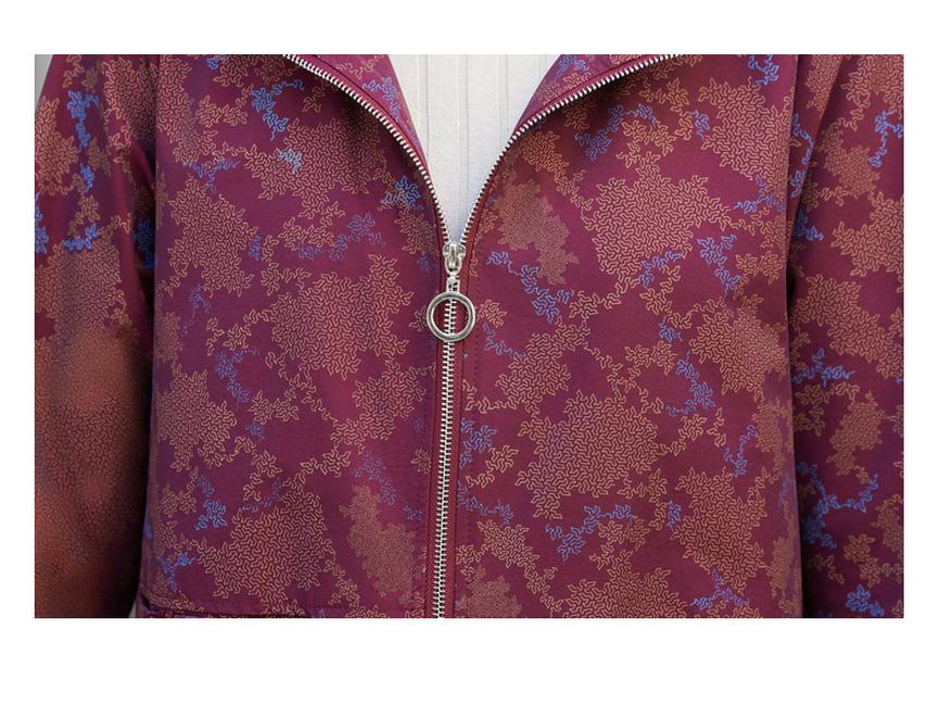 Extra Size Plus 200 Jin Spring/Autumn Casual Windbreaker Coat for Middle-aged & Elderly Women