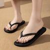 Fashion Summer Comfortable Beach Flip Flops for Women Lightweight Soft Sole Flat Slippers Woman Fashion Silver Clip Toe Outdoor Slides