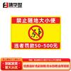 No Littering/Defecating Warning Sign