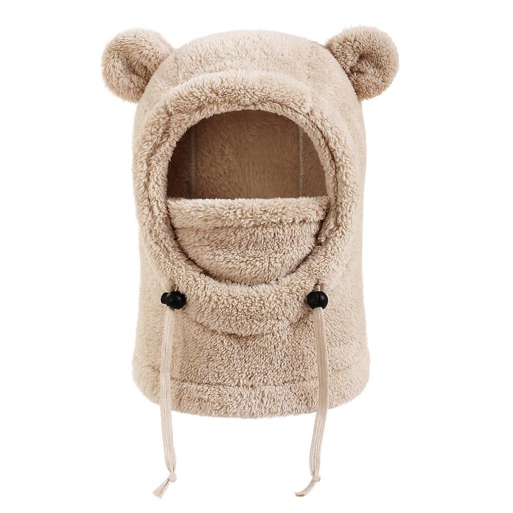 Inverno Peluche Bambini Berretto con Cappuccio Tinta Unita Caldo Passamontagna Cappello Bambini Ragazzi Ragazze Antivento Caldo Copertura Viso Casco Cappello