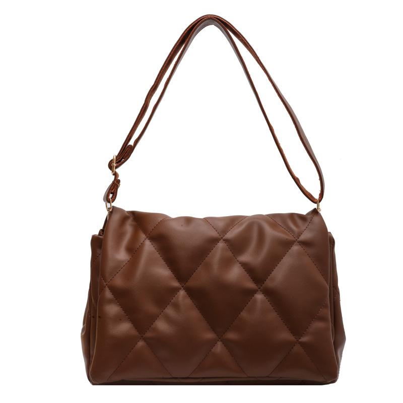 

Вместительная наплечная сумка, новая, модная и универсальная, женская сумка с высококлассной текстурой и темпераментом, простая ретро сумка-мессенджер темно-коричневого