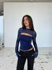 Women's Sexy Slimming Lace T-shirt with Cutout Design