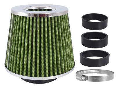 Air Filter, Conical 155x130x120 Mm, Lime Green / Chrome, Adapters: 60, 63, 70mm