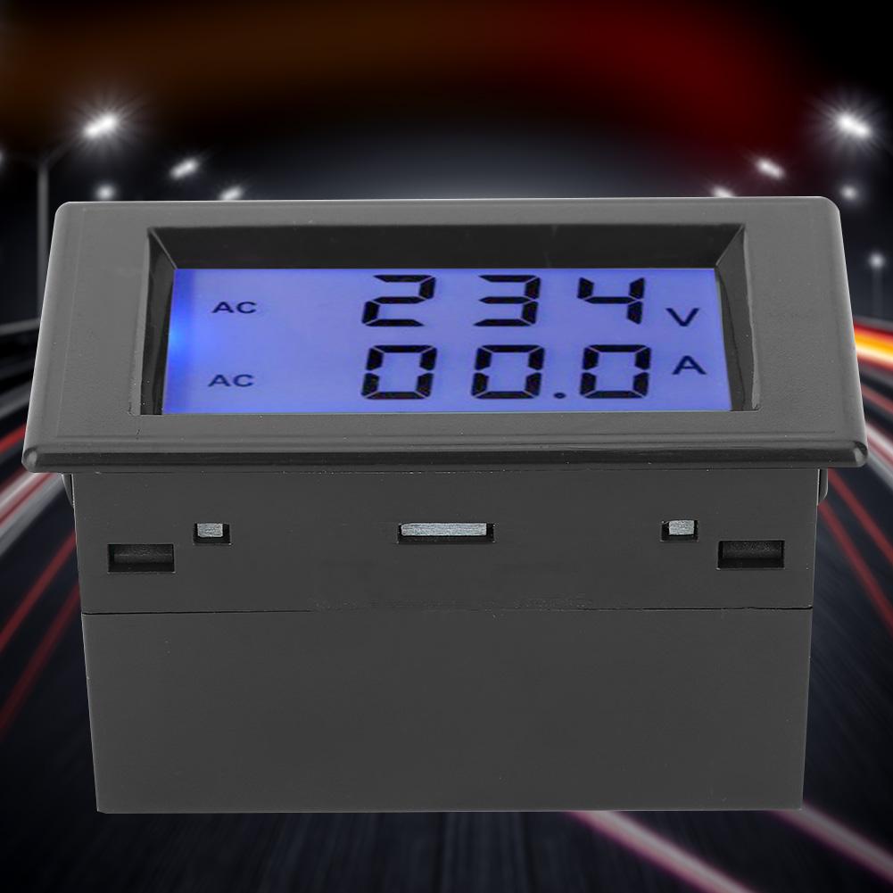 D85-2042A LCD Dual Display Voltage Meter Ammeter AC80-300V 200-450V 0.1-100A with Current Transformer