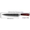 Kitchen Knives 8 Inch Damascus Steel Chef Knife Beauty Pattern Lightweight Effort Color Wood Handle Cooking Tools